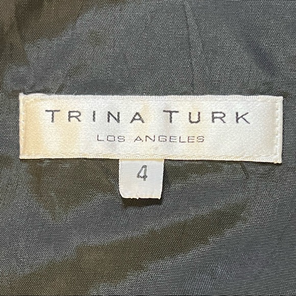 Trina Turk Linen & Silk Blend Sleeveless Midi Cocktail Wedding Formal Dr… - Picture 11 of 13